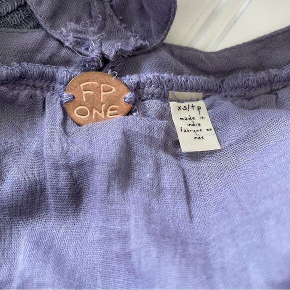 Free People One Lattice Babydoll Top - Size XS - Picture 4 of 5